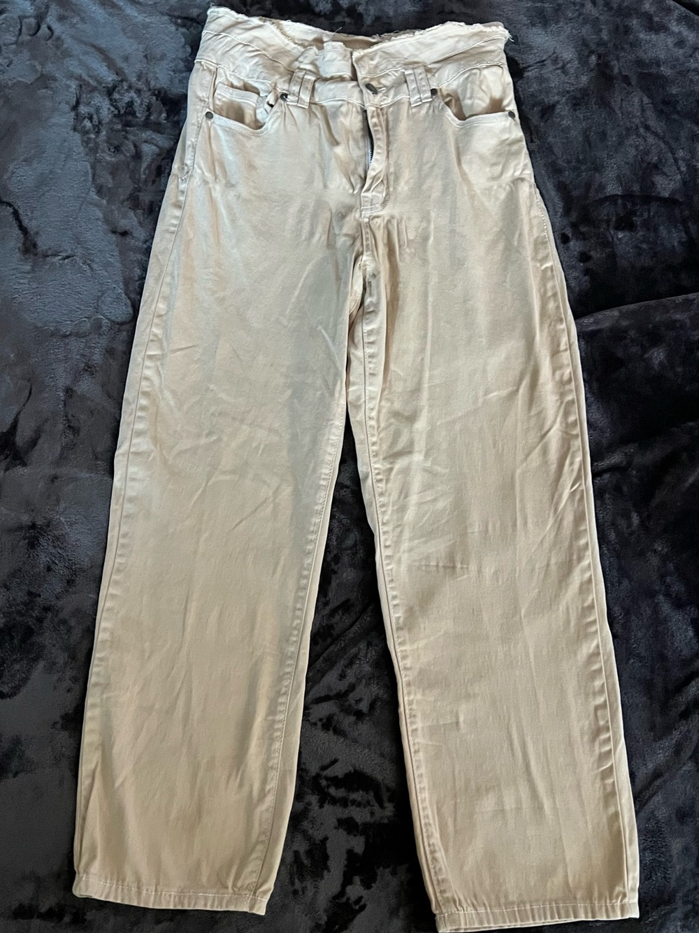 Forever 21 Tan Khaki Wide Leg Twill Pants Size 29 (Measures 30"